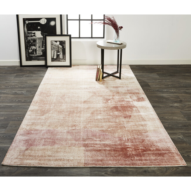 Cashel Handwoven Lustrous Viscose Rug, Pink Quartz - Rugs - 2