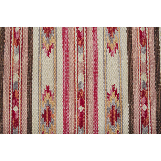 Galvin Navajo Style Serape Kilim Rug, Chili Pepper Red/Goldenrod - Rugs - 5