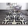 Marengo Tufted Greek Key Wool Rug, Noir - Rugs - 2