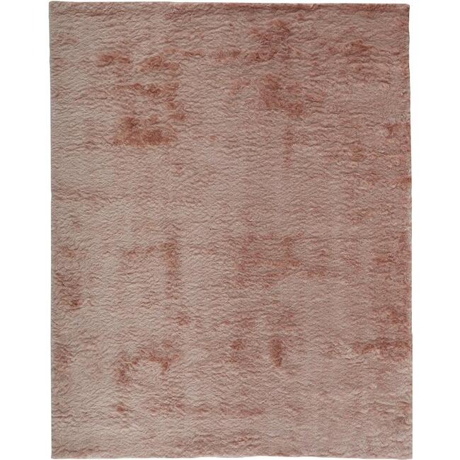 Freya Plush Metallic Shag Rug, Salmon - Rugs - 1