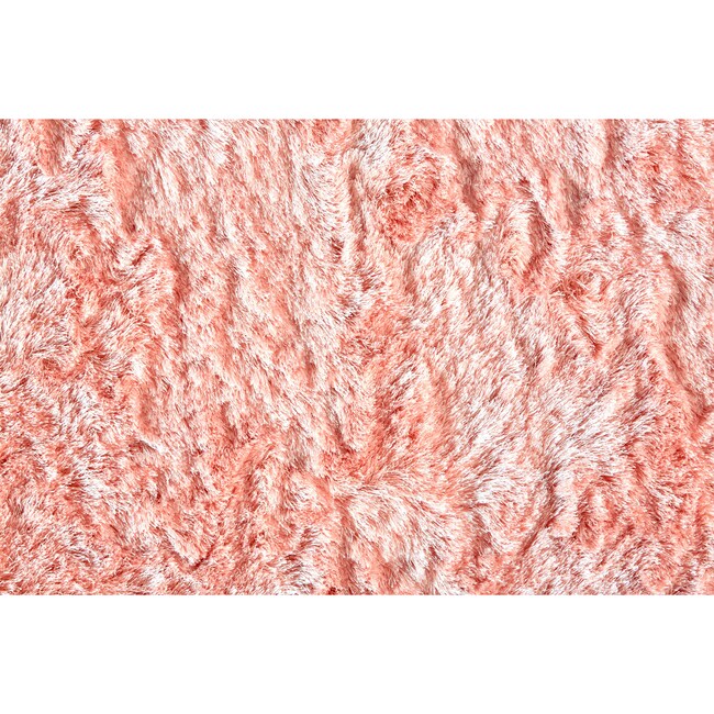 Freya Plush Metallic Shag Rug, Salmon - Rugs - 5