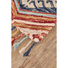 Calendra Hand Tufted Suzani Wool Rug, Navy/Gold/Orange - Rugs - 3
