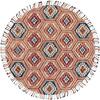 Calendra Hand Tufted Suzani Wool Rug, Navy/Gold/Orange - Rugs - 4