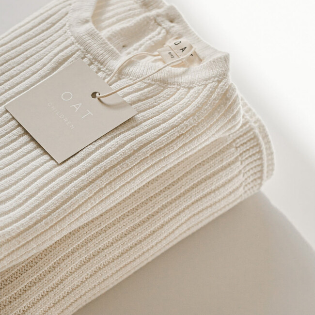 Ribbed Knit Blanket, Powder - Blankets - 6