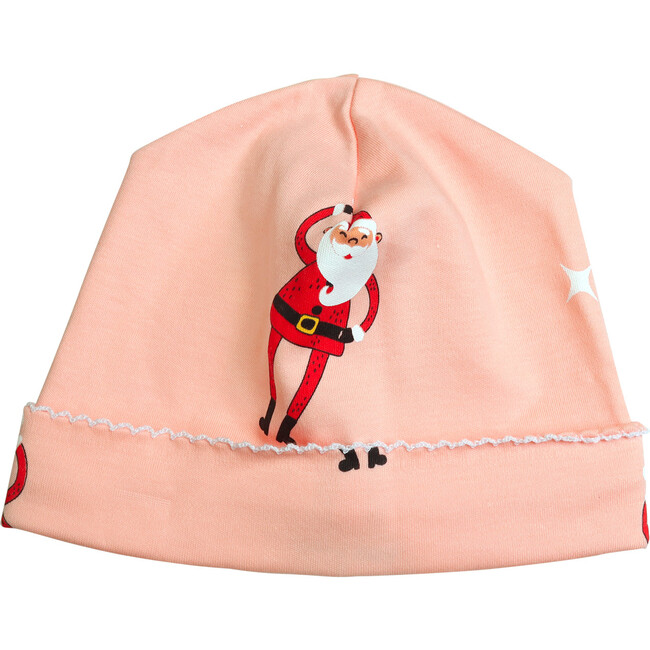 Tinsel Santa Receiving Hat, Poppy Pink - Hats - 1