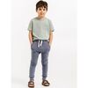 Louie Slim Jogger, Dusty Blue - Sweatpants - 3