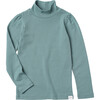 Clemence Puff-Sleeve Turtleneck, Ocean - Shirts - 1 - thumbnail