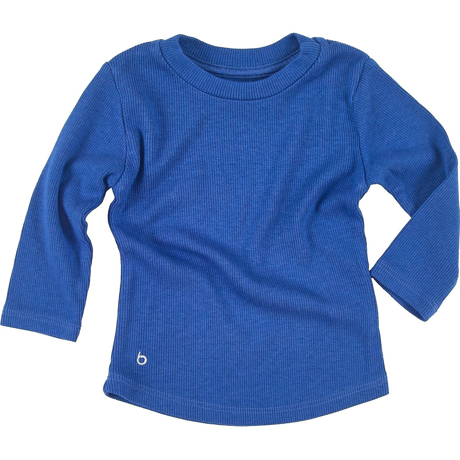 Baby Rib Long Sleeve Top, Cobalt - Shirts - 1