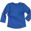 Baby Rib Long Sleeve Top, Cobalt - Shirts - 1 - thumbnail