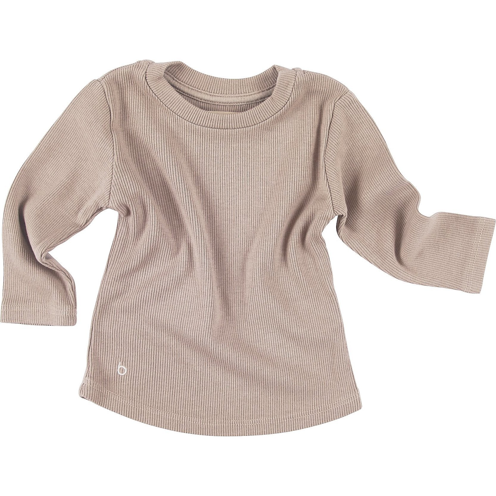 Baby Rib Long Sleeve Top, Fawn - Shirts - 1