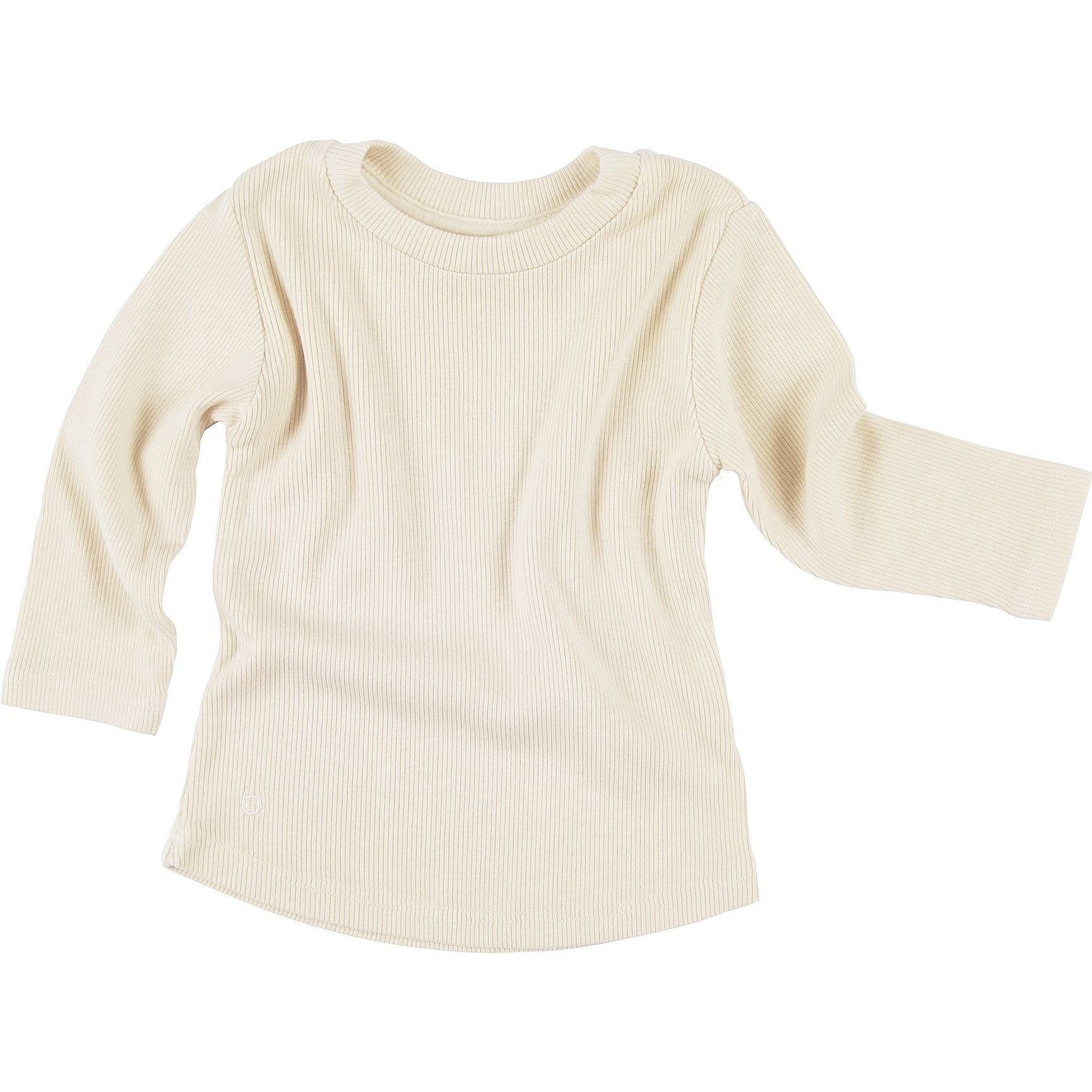Baby Rib Long Sleeve Top, Natural - Shirts - 1