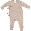 Baby Rib Kimono Onesie, Fawn - Onesies - 1 - thumbnail