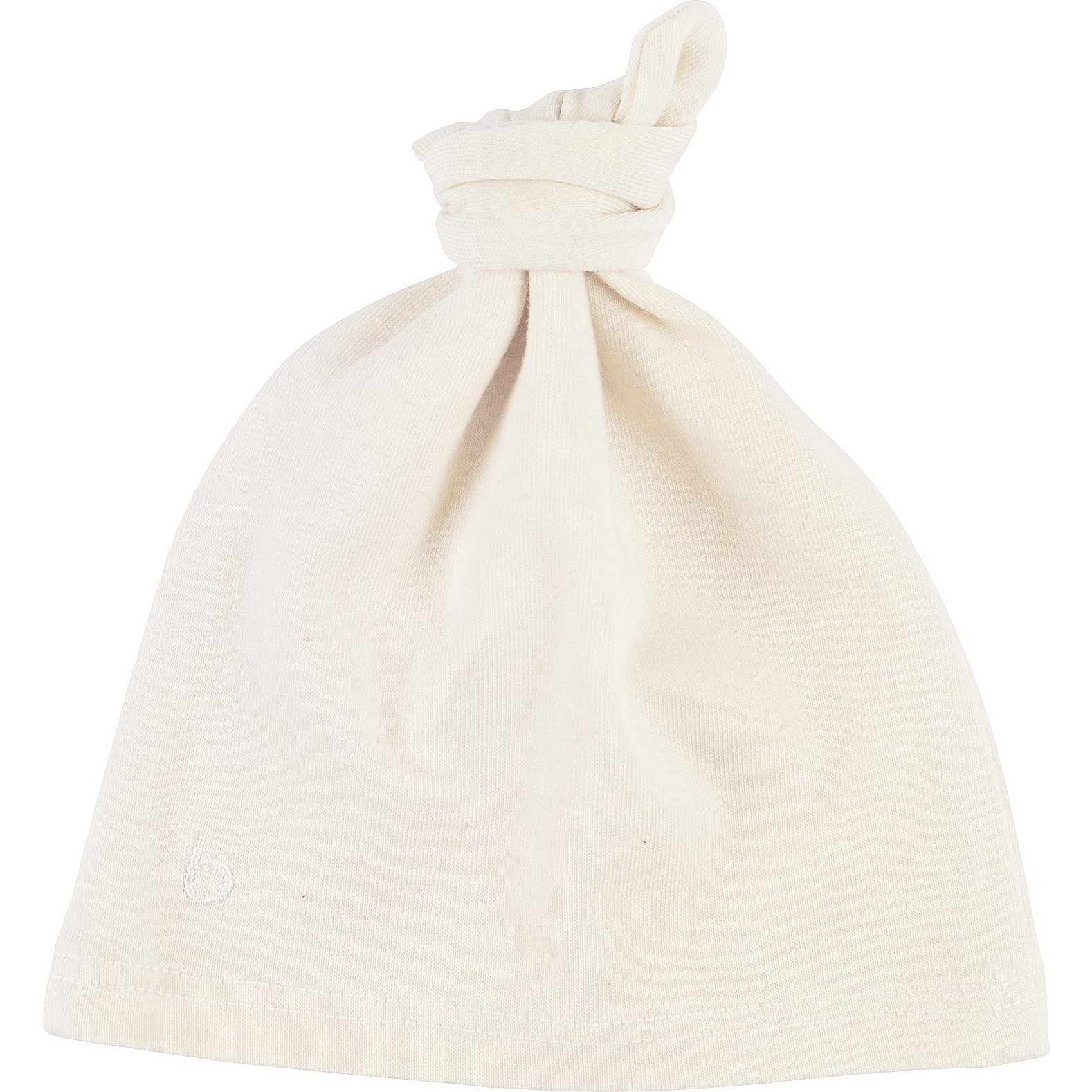 Baby Knotted Beanie, Natural - Hats - 1