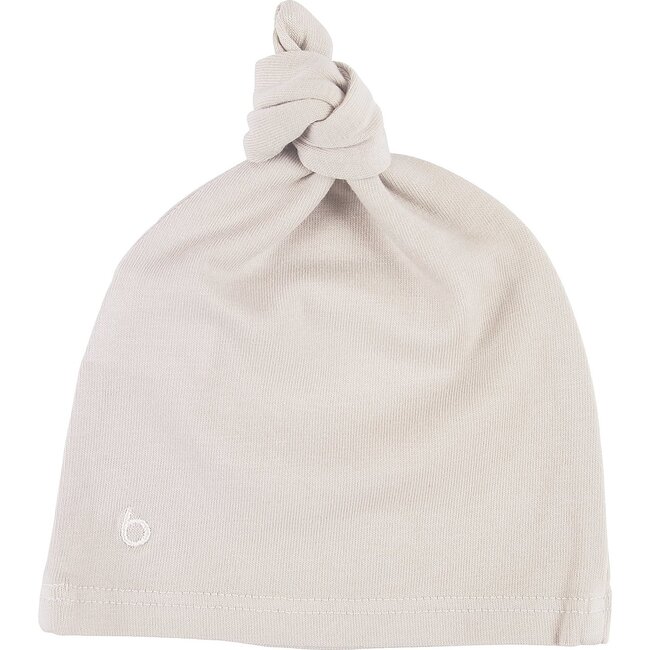 Baby Knotted Beanie, Light Grey