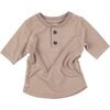 Baby Long Sleeve Henley, Fawn - Shirts - 1 - thumbnail