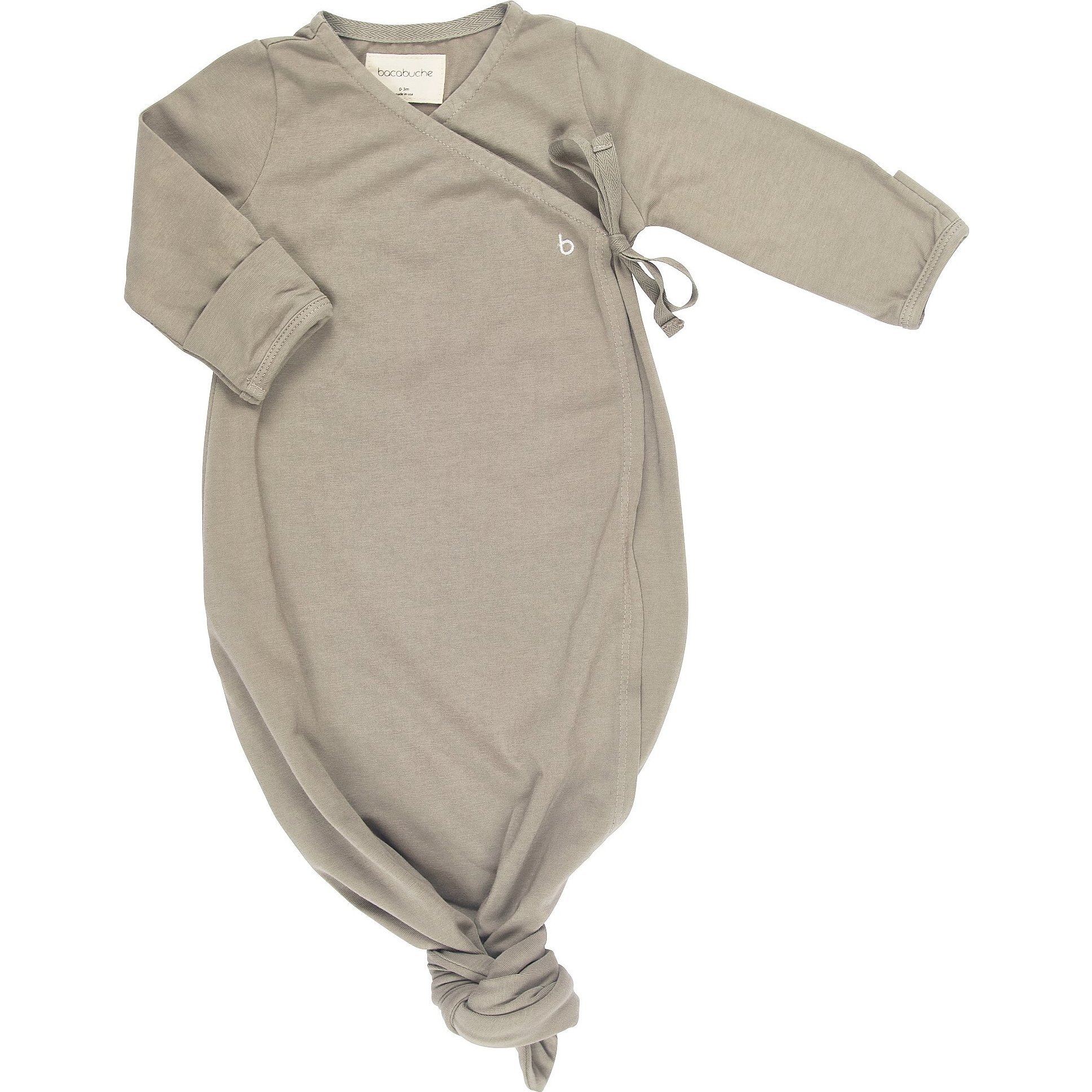 Baby Kimono Gown, Eucalyptus - Nightgowns - 1