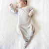 Baby Kimono Gown, Light Grey - Nightgowns - 2