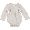 Baby Jersey Onesie, Light Grey - Onesies - 1 - thumbnail