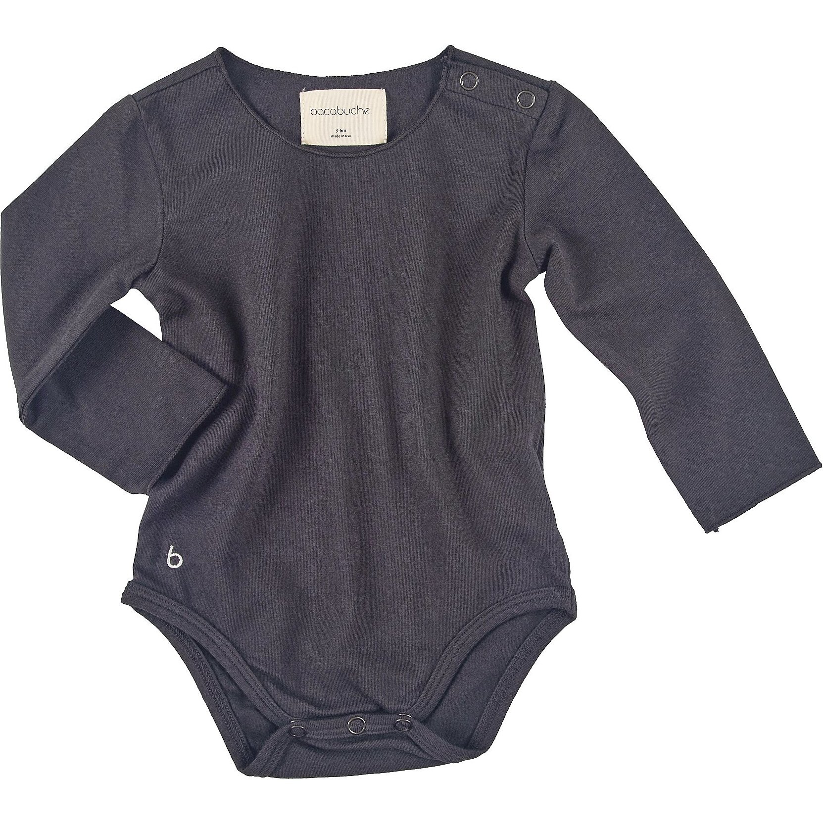 Baby Jersey Onesie, Washed Black - Onesies - 1