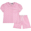 Ruffle Sleeve Loungewear Set, Pink Fan - Loungewear - 1 - thumbnail