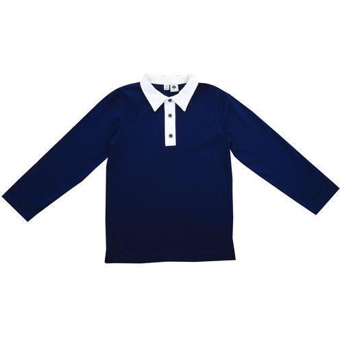 Long Sleeve Rugby Polo, Navy - Shirts - 1