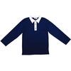 Long Sleeve Rugby Polo, Navy - Shirts - 1 - thumbnail