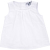 Dede Pleated Top, White Swiss Dot - Blouses - 1 - thumbnail