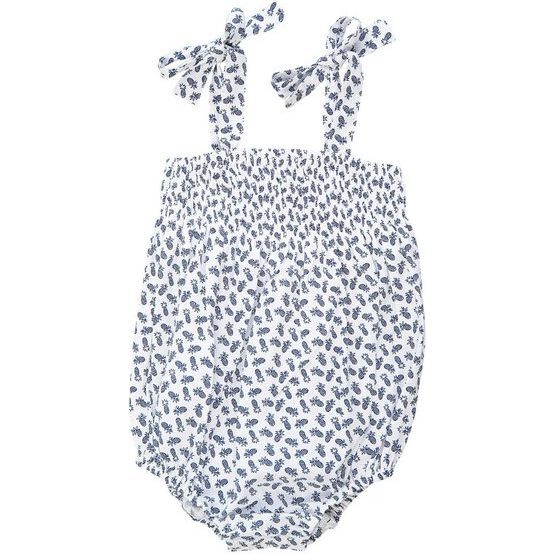Ella Ruched Bubble, Navy Pineapple - Onesies - 1