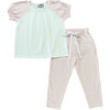 Olivia Lounge Set, Light Pink Stripes - Loungewear - 1 - thumbnail