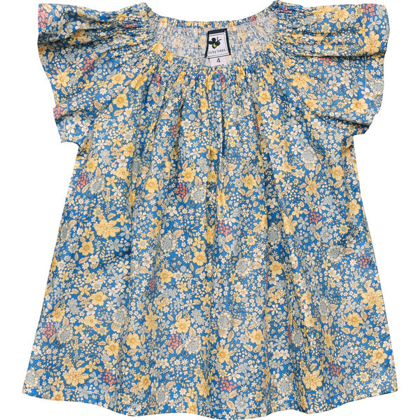 Molly Smocked Top, Spring Florals Busy Bees Tops