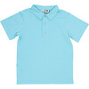 Knit Polo, Turquoise Stripes - Polo Shirts - 1 - thumbnail