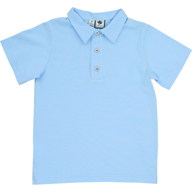 Knit Polo, Sky Blue - Polo Shirts - 1