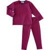 Exclusive Mason Lounge Set, Red & Navy Ministripe - Loungewear - 1 - thumbnail