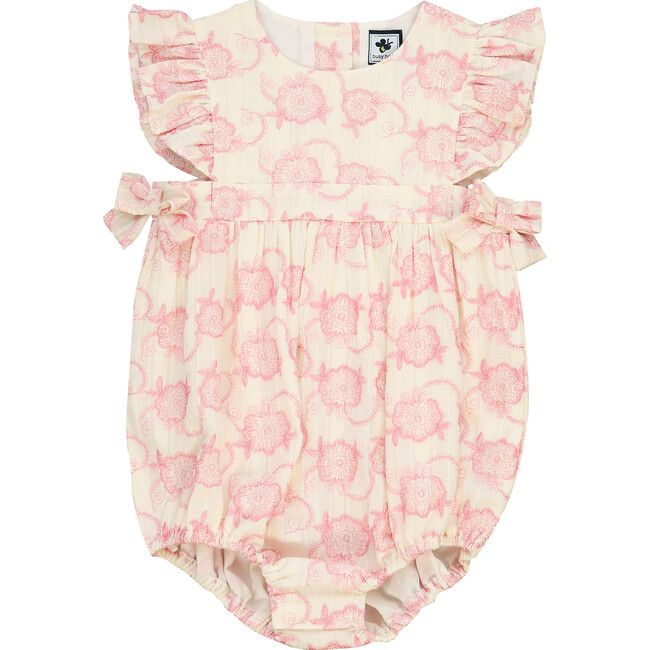 Katrine Romper, Pink Eyelet - Rompers - 1