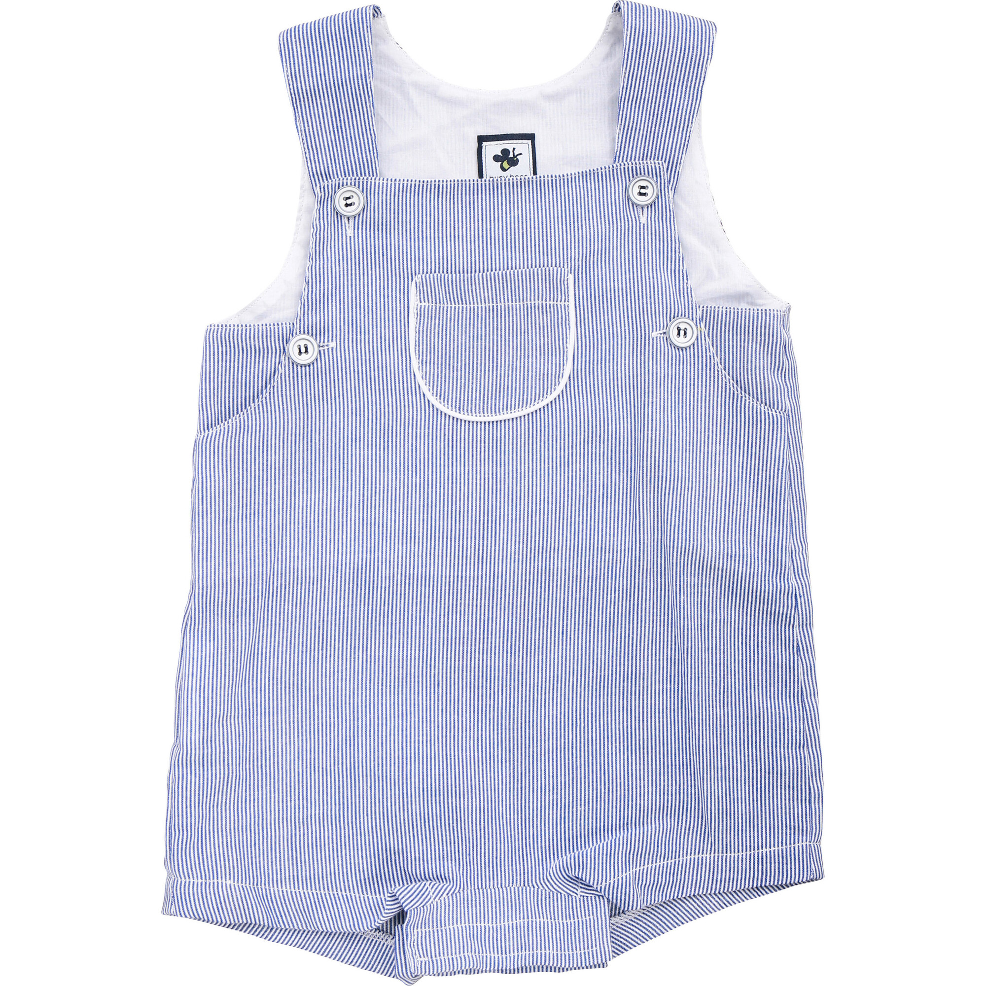 George Infant And Toddler Romper, Navy Seersucker Stripe - Rompers - 1