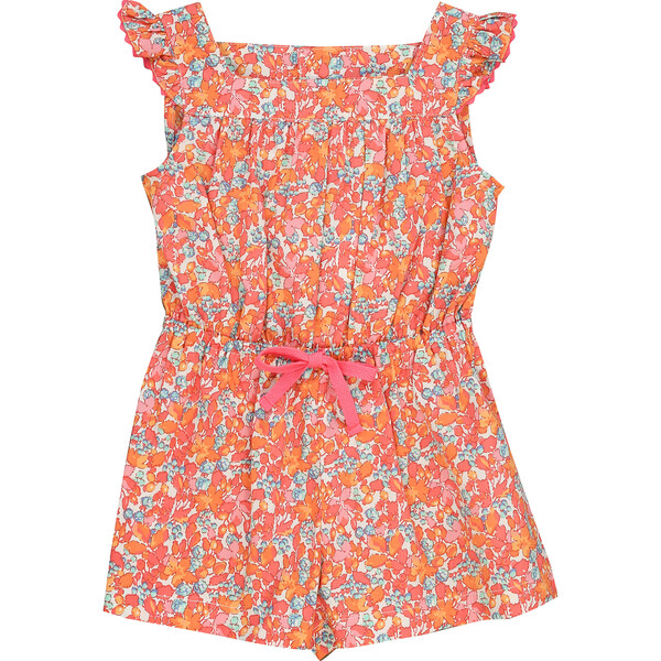 Gwynnie Romper, Pink Coral Floral - Busy Bees Rompers | Maisonette
