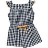 Gwynnie Romper, Navy Gingham Check - Rompers - 1 - thumbnail