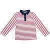 Polo, Cranberry/Cream Stripe - Shirts - 1 - thumbnail