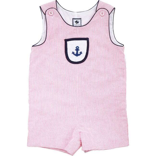 Jack Shortall, Red Seersucker - Overalls - 1