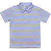 Busy Bees Short Sleeve Polo, Royal Blue Stripe - Polo Shirts - 1 - thumbnail