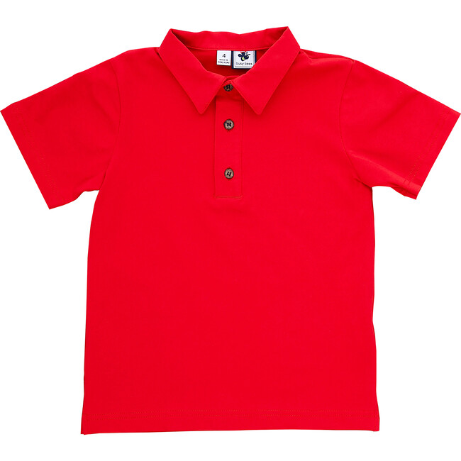 Busy Bees Polo, Red Knit