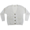 Women's Cream Alpaca Wool Cardigan - Sweaters - 1 - thumbnail