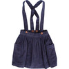 Suspender Skirt, Navy - Skirts - 1 - thumbnail