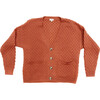 Women's Rust Alpaca Wool Cardigan - Sweaters - 1 - thumbnail
