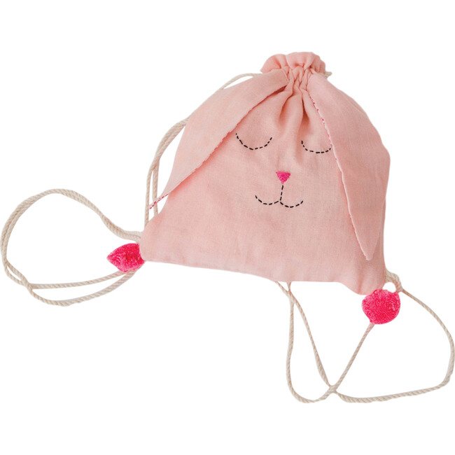 Sleeping Bunny Backpack, Tropical Peach - Backpacks - 1