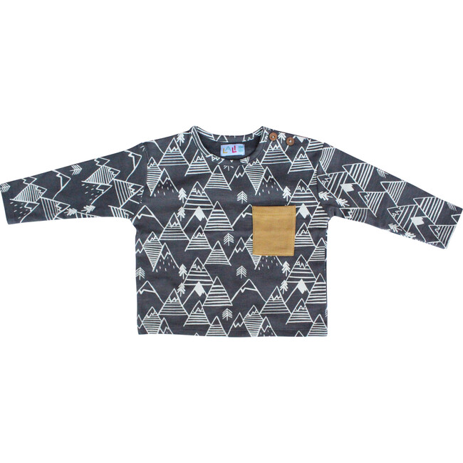 Long Sleeve Tee, Gray Mountains - Tees - 1