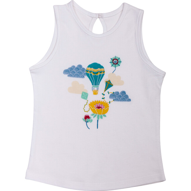 Balloon Tank Top, White - Tees - 1