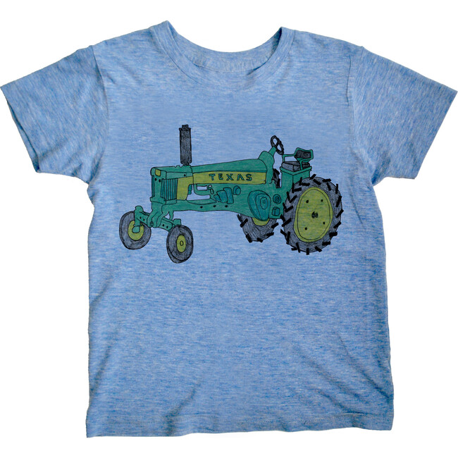 Tractor T-Shirt, Blue - Tees - 1