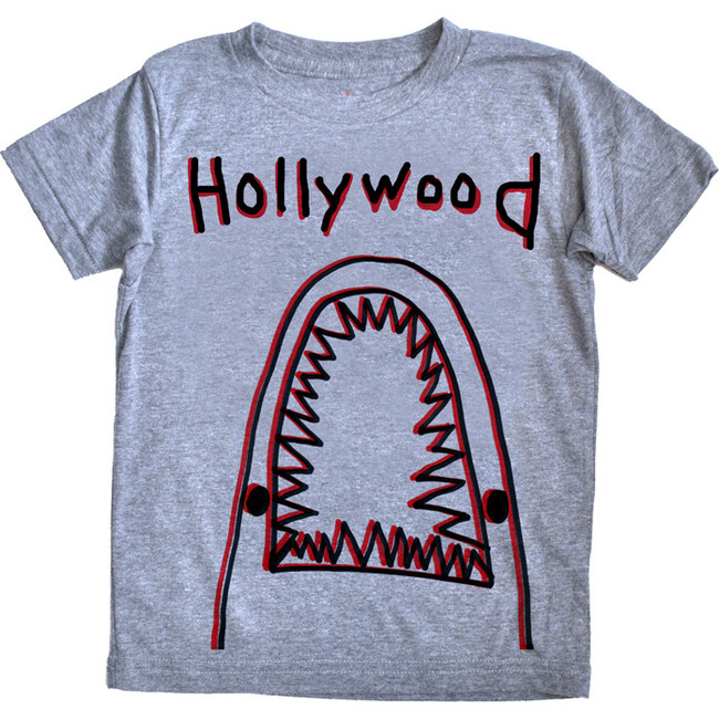 Shark T-Shirt, Grey - Tees - 1