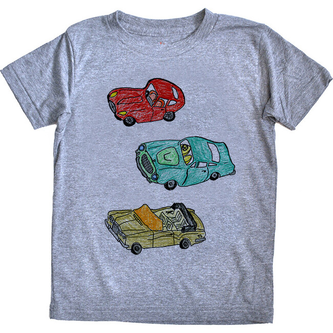 3 Cars T-Shirt, Grey